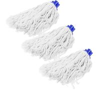VICASKY 3 Têtes de Balai à Franges en Coton Absorbant pour Nettoyage de Sol, Recharge Serpillère Lavable et Sèche Rapidement, Accessoire Entretien Ménager pour Sols Carrelage, Bois et