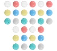 VICASKY 30 Capsules Miniatures Rondes Vides 15 Mm en Plastique Solide Multicolores pour Distributeurs Automatiques de Prix, Décorations DIY et Fêtes, Lot 30 Pièces
