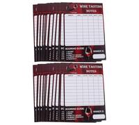 VICASKY 30 Cartes de Dégustation de Vin en Papier Rouge pour Événements Professionnels et Concours Analyse Complète des Saveurs, pour Amateurs et Passionnés