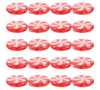 VICASKY 30 Pièces Abat-jour Sucette en Plastique Rouge pour Mini Lumières | Décoration Festive, Forme Bonbon, Usage Noël et Guirlandes Lumineuses, Réutilisable pour Ampoules Murales