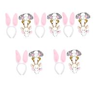 VICASKY 30 Pièces Bandeaux Oreilles Animaux Accessoire Cheveux Adorable pour Fêtes Garçon Fille Costume Girafe Tigre Lapin Souris