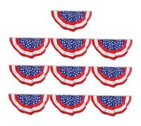 VICASKY 30 Pièces Banderole Fanions Drapeau Américain Décorations Fête Extérieure Imperméable pour Jardin Anniversaire Independence Day