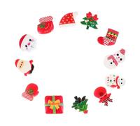 VICASKY 30 Pièces Breloques de Noël en Plastique pour Bricolage, | Colle ni Aimant, pour Boîte de Papeterie et Moufles, Soirées de Noël, Flocons Décoratifs Style Aléatoire