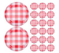 VICASKY 30 Pièces Couvercles de Bocaux à Confiture en Fer Rouge,