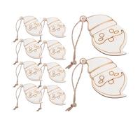 VICASKY 30 Pièces Décoration en Bois Père Noël à Peindre, Silhouette | Bois Léger, Format Compact, Compatible avec Peintures et Outils Créatifs, pour Atelier et Fête D’halloween