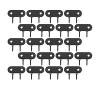 VICASKY 30 Pièces Équerre Plate en Acier Inoxydable Noir | Plaques de Jonction avec Vis, Finition Lisse et Polie, Usage Atelier, pour Étagères et Bois