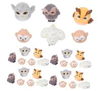 VICASKY 30 Pièces Figurines Chouettes Miniatures Résine Décor Forêt Créative pour Terrarium Micro-Paysage Accessoires DIY Petites Statues Animaux pour Maison de Poupée Succulentes