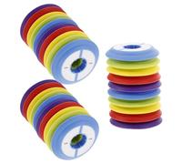 VICASKY 30 Pièces Organisateur de Ligne de Silicone Supports Souples pour Rangement Rig Bobines de Stockage Compactes et Protection Anti-dommage pour Ligne