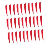 VICASKY 30 Pièces Plumes de Dinde pour Flèches Empennage Forme de Bouclier Accessoire de Tir à Arc Résistant et Décoratif Rouge