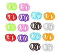 VICASKY 32 pièces Anneaux Silicone Souples pour Ciseaux de Coiffure et Toilettage Protège-doigts Ergonomiques et Confortables Lot de Multicolores Compatibles avec Ciseaux Professionnels