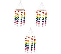 VICASKY 3ensembles Mobile Suspendu Boules Fuzzy Pour Lit Décoration Murale Et Attrape-rêves Pour Chambre Salle De Jeux