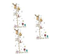 VICASKY 3pièces Autocollants Muraux Animaux De Zoo Cartoon Mesure De Pour Garçon Fille Décoration Pour Chambre Garçon Fille Stickers Évolutifs Et Repositionnables