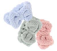 VICASKY 3pièces Bandeau Nœud Ultra Doux Kit Bandeaux Pour Soin Fille Et Maquillage Bracelet Cheveux Fille Bain Et Sport