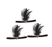 VICASKY 3pièces Bandeaux à Plumes Pour Front Coiffes Années Pour Femmes Accessoires De Cosplay