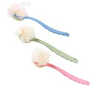 VICASKY 3Pièces Brosse de Bain avec Poignée Antidérapante Gommage Exfoliant Doux et Rigide Couleur Aléatoire pour Nettoyage et Détente