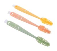 VICASKY 3pièces Brosse de Nettoyage pour Biberon Kit de Nettoyage Silicone avec Manche Amovible Petite Brosse pour Couvercles et Recoins