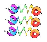 VICASKY 3pièces Girouette Suspendue Spirale Arc-Ciel Décorative pour Tente Jardin Pelouse et Moulin à Vent Rotatif