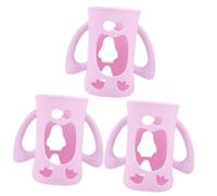 VICASKY 3pièces Housse De Silicone Pour Bouteille De Garçon Fille Couverture Anti-chocs Facile à Utiliser Idéale Pour Protéger Et Sécuriser Les Biberons
