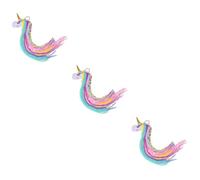 VICASKY 3pièces Organisateur De Barrettes Feutre Licorne Pour Garçon Fille Support Mural De Rangement Pour Accessoires De Cheveux Et Décoration De Chambre