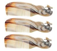 VICASKY 3pièces Peigne Démêlant Corne De De Peignes Antistatiques Pour Cheveux Bouclés Et Droits Pour Voyage Et Usage Conception Et Pratique Pour Et Femmes