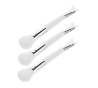 VICASKY 3pièces Pinceau Blush Dual Tête Ensemble De Pinceaux Multifonctionnels Avec Brosse Douce Pour Contour u De Nez Et Highlighter Outils De Maquillage Portables