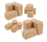 VICASKY 4 Lots de Mini Meules de Foin Décoratives 16 Pièces pour Maison de Poupée, Fausse Paille Miniature Réaliste en Formes Cylindrique, Carrée et Rectangulaire, Accessoires pour Décor
