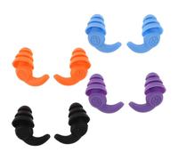 VICASKY 4 Paires de Bouchons D'oreilles en Silicone Réutilisables et Étanches pour Natation, Baignade et Surf, Confortables pour Adultes Lors de Sorties en Famille ou Voyages
