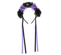 VICASKY 4 Pièces Bandeau Halloween avec Fleurs pour Jour des Morts Accessoire Coiffure Créatif pour Mariée et Fête Unique Confortable