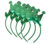 VICASKY 4 Pièces Bandeaux Shamrock pour Saint Patrick Accessoires et Confortables pour Adultes Élément de Fête Irish Day