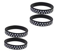 VICASKY 4 Pièces Bracelet Drapeau Américain Rouge pour Adultes et Garçon Fille Accessoire Fête Du et Élection Présidentielle Design Unique et Original