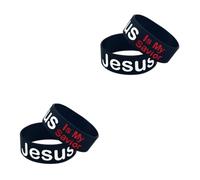 VICASKY 4 Pièces Bracelet Silicone Unisexe Est et Respirant Style Polyvalent Noir pour Homme et Femme Chrétien Lot