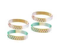 VICASKY 4 Pièces Bracelets Drapeau Américain Patriotique pour Hommes Femmes Garçon Fille Accessoire Costume Élastique pour Fête Nationale et Élections Présidentielles Couleurs Vert et Kaki