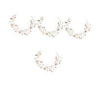 VICASKY 4 Pièces Bride Hair Vine With Faux Pearl Flowers Elegant Wedding Hair Piece For Brides And Bridesmaids Comfortable Headband Accessory