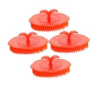 VICASKY 4 Pièces Brosse de Massage Exfoliante et Douce pour Spa Tête Usage Humide ou Sec et Résistante Stimule Circulation Sanguine et Démangeaisons Couleur Aléatoire