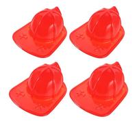 VICASKY 4 pièces Casque de Soldat du Feu Garçon Fille Plastique Légers et Durables Accessoires Halloween Costume Pompier Garçon Fille pour Fête et Jeu de Rôle