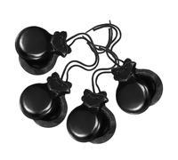 VICASKY 4 pièces Castagnettes Bois à Doigts Percussion Main Instruments Musicaux Espagnols pour Danse Orff 4pcs Noir 2 Paires par Set