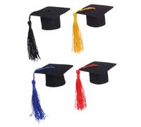 VICASKY 4 Pièces Chapeau de médecin pour Animaux de Compagnie Chapeau de Graduation pour Animaux de Compagnie Petit Couvre-Chef