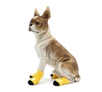 VICASKY 4 pièces Chaussettes Antidérapantes pour Chiens Lot de Chaussettes Coton pour Animaux de Compagnie S Protection des Froid Glisse