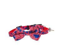 VICASKY 4 Pièces Collier pour Chat avec Drapeau Américain Accessoire pour et Collier Confortable et Respirant pour et Quotidien