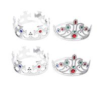 VICASKY 4 Pièces Couronnes pour Garçon Fille Décoratives avec Accessoires de Fête et Cosplay pour Filles Bandeaux Élégants pour Anniversaire et Spectacles