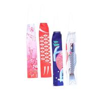 VICASKY 4 pièces Drapeaux Suspendus Carpe Japonaise Décor Restaurant Sushi Style Coréen Léger et Flottant pour Intérieur Extérieur Jardin Balcon