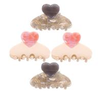 VICASKY 4 Pièces Épingle à Cheveux D'amour Cheveux Épais Extraits Pince à Cheveux à Griffe Pinces à Cheveux Pour Femmes Pinces à Cheveux Griffes Pinces à Cheveux Mâchoire Feuille D'acétate