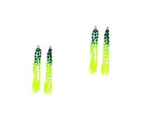 VICASKY 4 Pièces Extensions Cheveux Tressés Colorées Dégradé avec Queue de Cheval Afro Puff Longue Perruque Tresse Bulle pour Festivals et Événements Musicaux