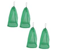 VICASKY 4 Pièces Filet de Nylon Portable Filet Plongeant avec Cordon de Serrage pour Capture et Rangement de Poissons Capacité Facile à Nettoyer et Transporter