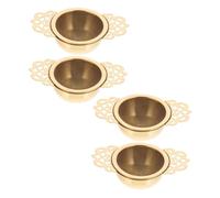 VICASKY 4 Pièces Filtre à Thé Acier Inoxydable à Maille Fine avec Poignées Pétales Set de Infuseurs pour Thé Vrac Tamis Polyvalent pour Café et Infusions