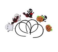 VICASKY 4 Pièces Halloween Party Headbands Set With Pumpkin Ghost Monster And Bat Designs Festival Hair Hoops For Stage Performance And Cosplay