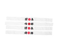 VICASKY 4 Pièces Head Ties Japanese Samurai Bandana Headbands For Karate Cooking Sports Team Building