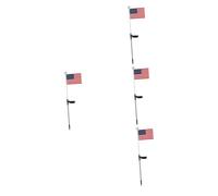 VICASKY 4 Pièces Lampe Jardin Solaire LED Drapeau Américain Étanche Luminaire Extérieur pour Pelouse Patio Éclairage Décoratif Ambiance Fête