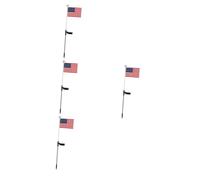 VICASKY 4 Pièces Lampe Solaire Jardin Drapeau Américain Étanche LED Décorative avec Piquet pour Chemin Extérieur Jardin