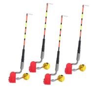 VICASKY 4 pièces Lot de Alarmes de Morsure Sensibles avec LED Flash pour Nuit Glace Indicateurs Lumineux à Clip pour Bâtons Détection Rapide et Distance